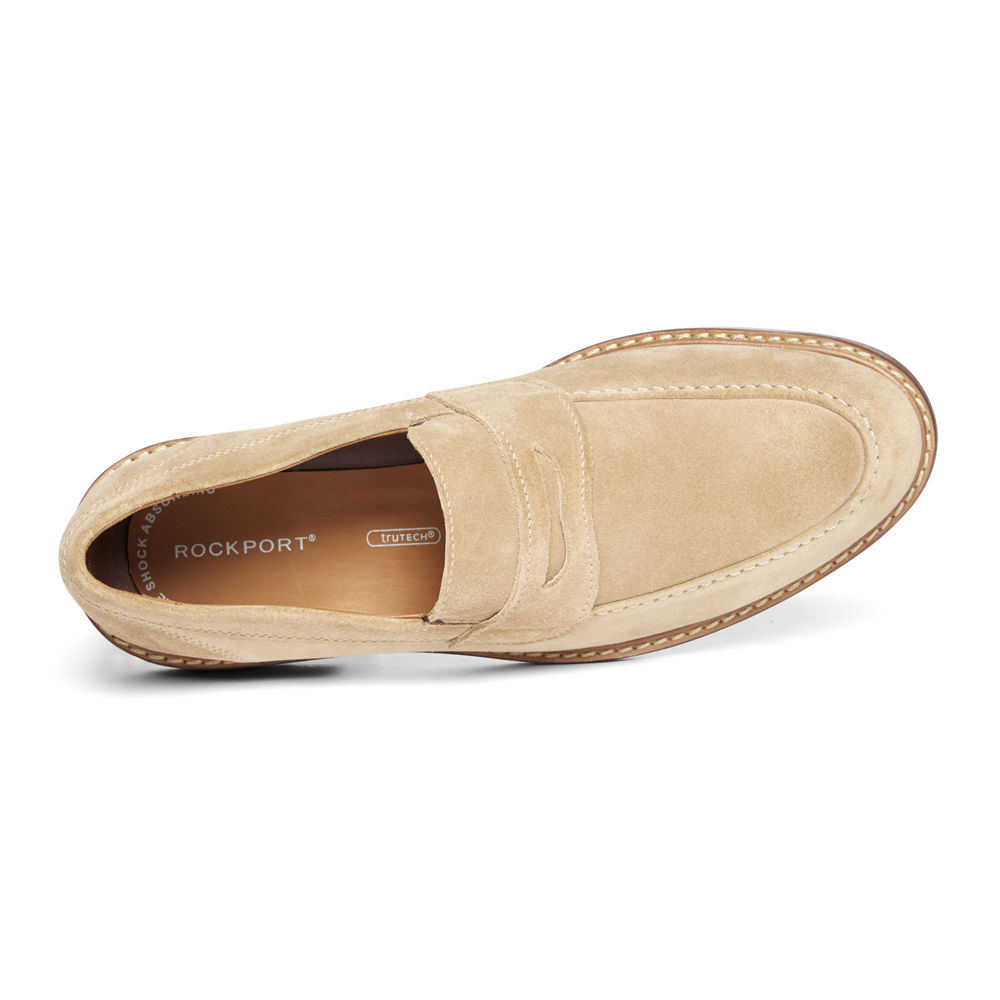 Mocasines Rockport Hombre Mexico - Kenton Penny Kaki - VUPQG1034